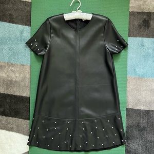 Zara studded faux leather dress size M